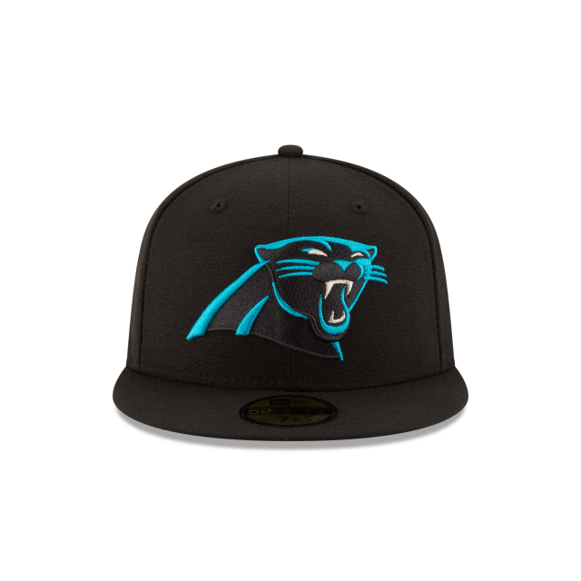 Carolina Panthers NFL New Era Men Black 59Fifty Team Basic Fitted Hat product image 3, provided for visual reference and