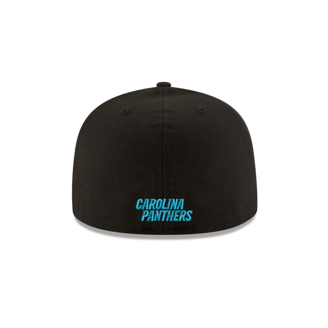 Carolina Panthers NFL New Era Men Black 59Fifty Team Basic Fitted Hat product image 2, provided for visual reference and