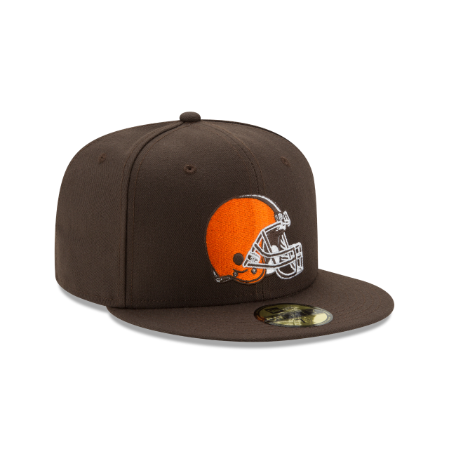 Cleveland Browns NFL New Era Men Brown 59Fifty Team Basic Fitted Hat product image 4, provided for visual reference and