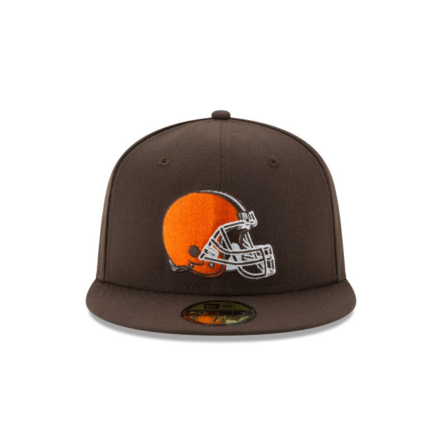 Cleveland Browns NFL New Era Men Brown 59Fifty Team Basic Fitted Hat product image 3, provided for visual reference and