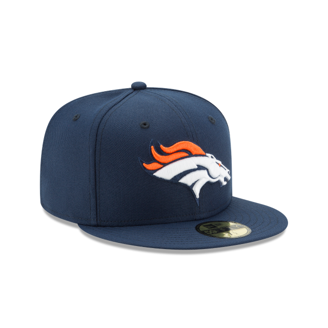 Denver Broncos NFL New Era Men Oceanside Blue 59Fifty Team Basic Fitted Hat product image 4, provided for visual reference