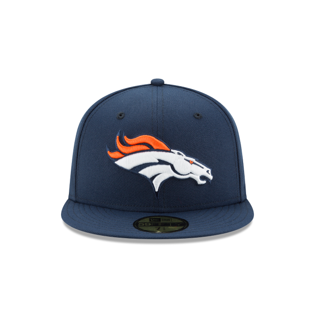 Denver Broncos NFL New Era Men Oceanside Blue 59Fifty Team Basic Fitted Hat product image 3, provided for visual reference