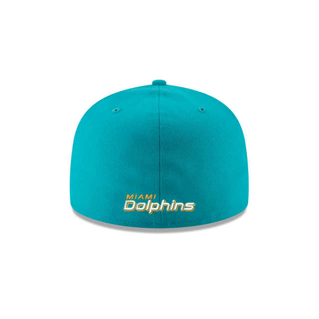 Miami Dolphins NFL New Era Men Teal Breeze 59Fifty Team Basic Fitted Hat product image 2, provided for visual reference and