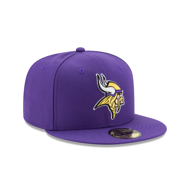 Minnesota Vikings NFL New Era Men True Purple 59Fifty Team Basic Fitted Hat product image 4, provided for visual reference