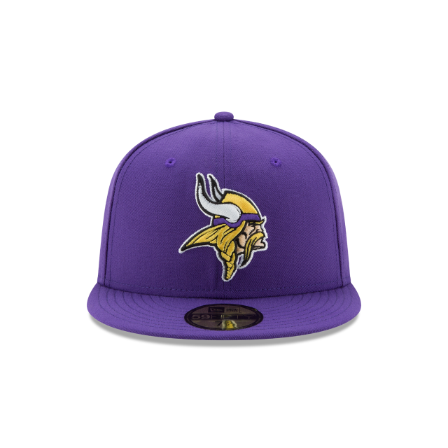 Minnesota Vikings NFL New Era Men True Purple 59Fifty Team Basic Fitted Hat product image 3, provided for visual reference