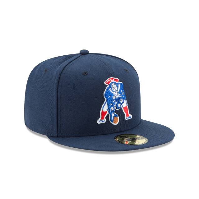 New England Patriots NFL New Era Men Oceanside Blue 59Fifty Classic Logo Fitted Hat product image 4, provided for visual