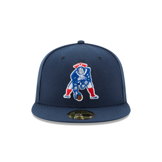 New England Patriots NFL New Era Men Oceanside Blue 59Fifty Classic Logo Fitted Hat product image 3, provided for visual