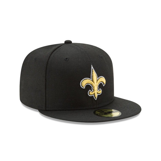 New Orleans Saints NFL New Era Men Black 59Fifty Team Basic Fitted Hat product image 4, provided for visual reference and