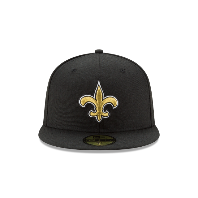 New Orleans Saints NFL New Era Men Black 59Fifty Team Basic Fitted Hat product image 3, provided for visual reference and