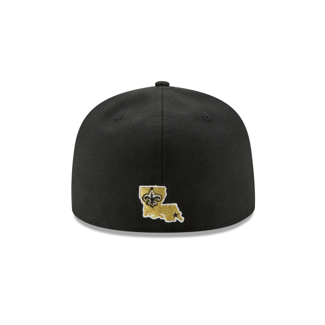 New Orleans Saints NFL New Era Men Black 59Fifty Team Basic Fitted Hat product image 2, provided for visual reference and