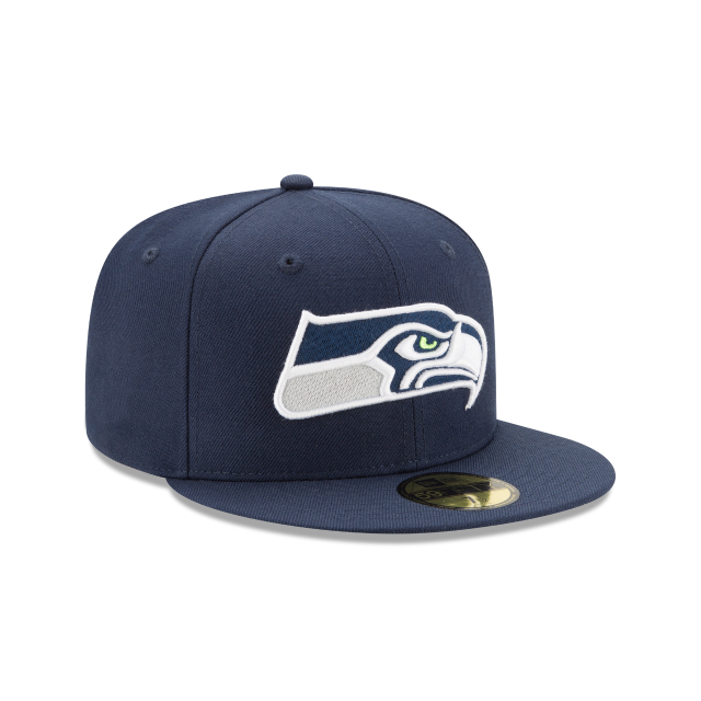 Seattle Seahawks NFL New Era Men Oceanside Blue 59Fifty Team Basic Fitted Hat product image 4, provided for visual reference