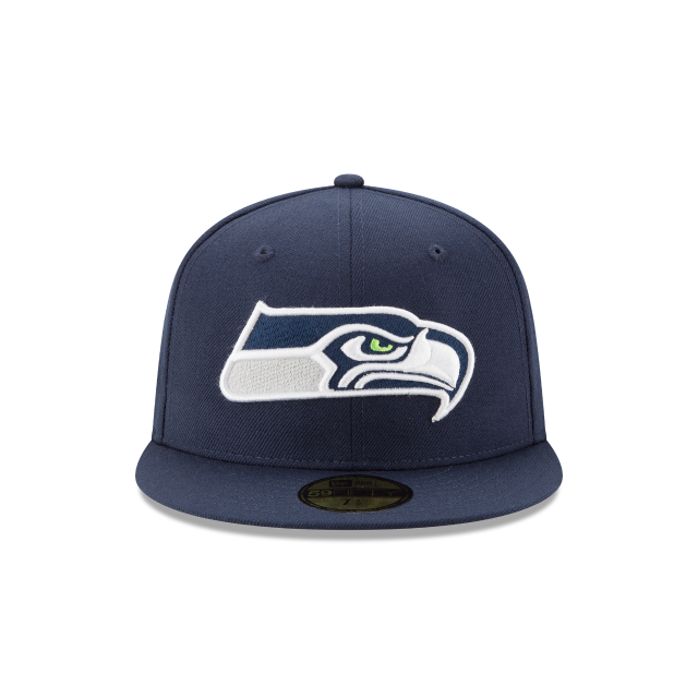 Seattle Seahawks NFL New Era Men Oceanside Blue 59Fifty Team Basic Fitted Hat product image 3, provided for visual reference