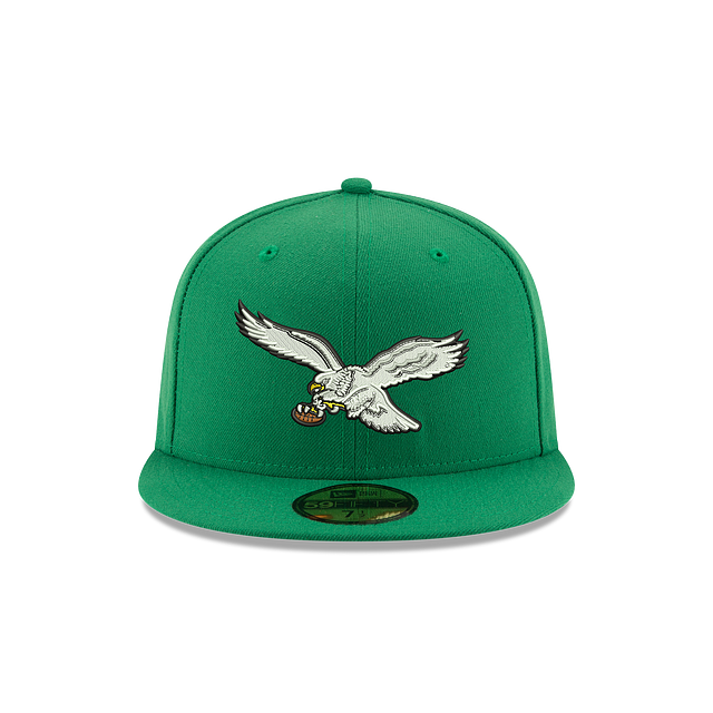 Philadelphia Eagles NFL New Era Men Botanical Green 59Fifty Classic Logo Fitted Hat product image 3, provided for visual