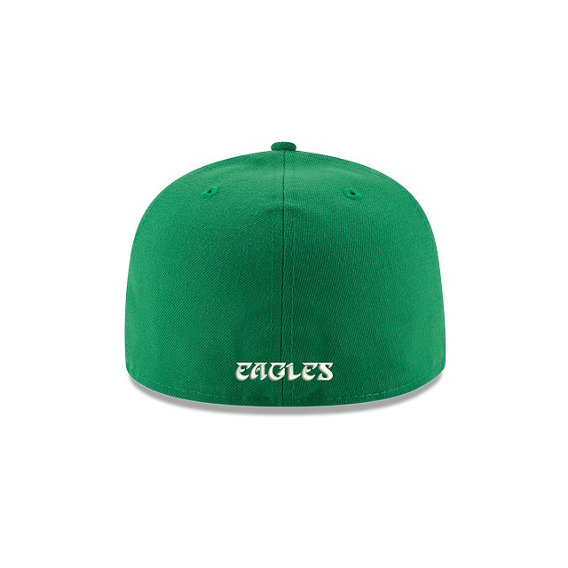 Philadelphia Eagles NFL New Era Men Botanical Green 59Fifty Classic Logo Fitted Hat product image 2, provided for visual