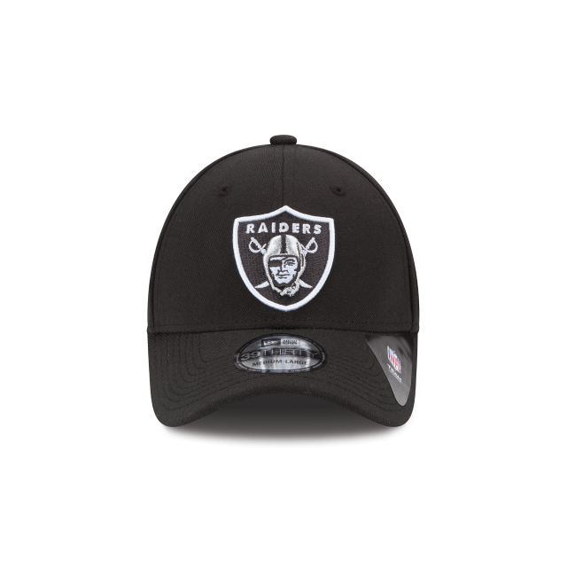 Las Vegas Raiders NFL New Era Men Black 39Thirty Team Classic Stretch Fit Hat product image 3, provided for visual reference