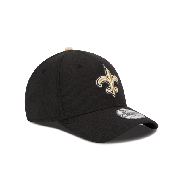 New Orleans Saints NFL New Era Men Black 39Thirty Team Classic Stretch Fit Hat product image 4, provided for visual