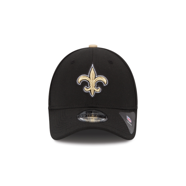 New Orleans Saints NFL New Era Men Black 39Thirty Team Classic Stretch Fit Hat product image 3, provided for visual