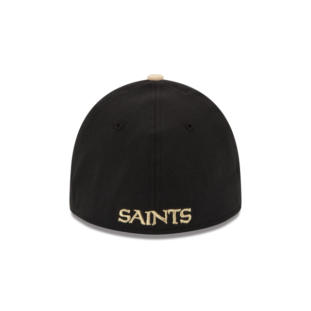 New Orleans Saints NFL New Era Men Black 39Thirty Team Classic Stretch Fit Hat product image 2, provided for visual
