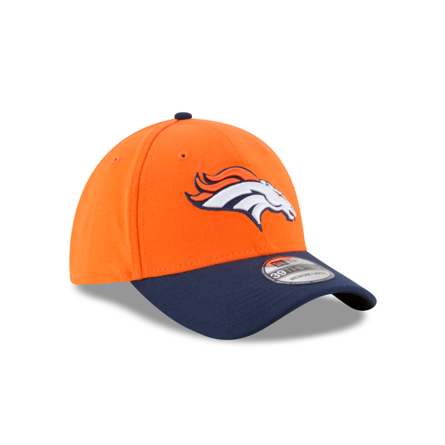 Denver Broncos NFL New Era Men Orange Navy 39Thirty Team Classic Stretch Fit Hat product image 4, provided for visual