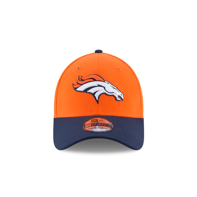Denver Broncos NFL New Era Men Orange Navy 39Thirty Team Classic Stretch Fit Hat product image 3, provided for visual