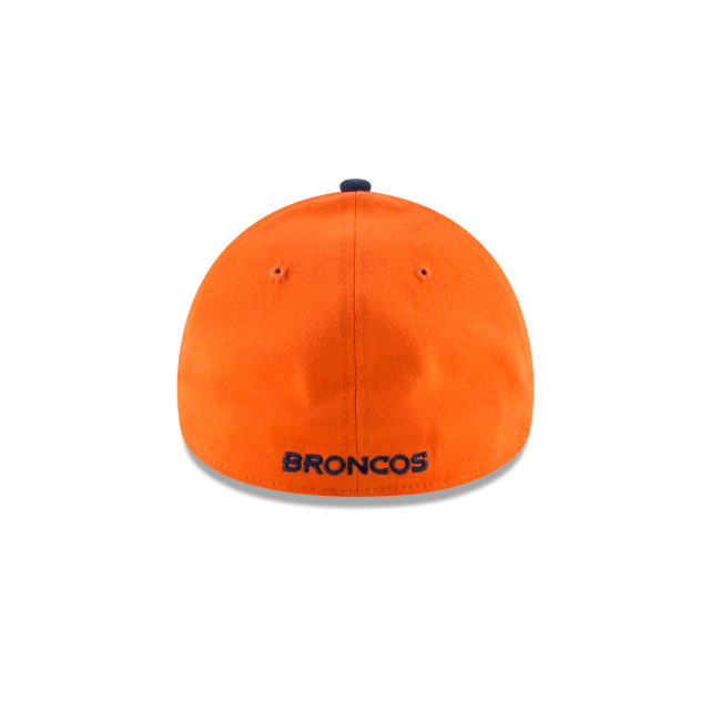 Denver Broncos NFL New Era Men Orange Navy 39Thirty Team Classic Stretch Fit Hat product image 2, provided for visual
