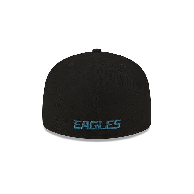 Philadelphia Eagles NFL New Era Men Black 59Fifty Team Basic Fitted Hat product image 2, provided for visual reference and