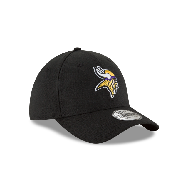 Minnesota Vikings NFL New Era Men Black 39Thirty Team Classic Stretch Fit Hat product image 4, provided for visual reference