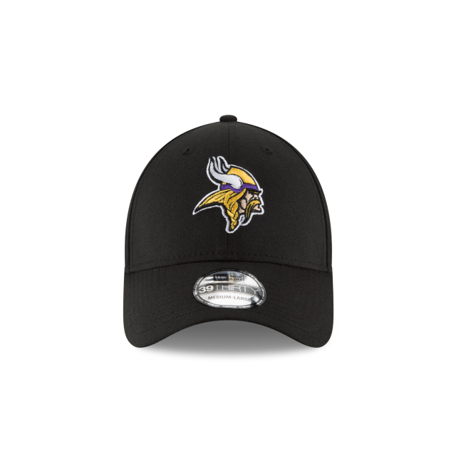 Minnesota Vikings NFL New Era Men Black 39Thirty Team Classic Stretch Fit Hat product image 3, provided for visual reference