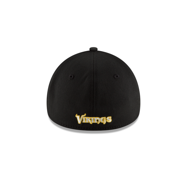 Minnesota Vikings NFL New Era Men Black 39Thirty Team Classic Stretch Fit Hat product image 2, provided for visual reference