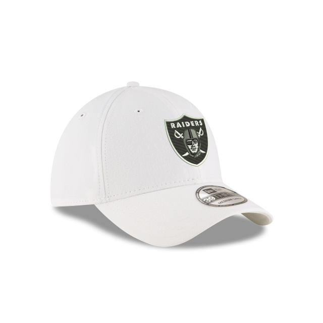 Las Vegas Raiders NFL New Era Men White 39Thirty Team Classic Stretch Fit Hat product image 4, provided for visual reference