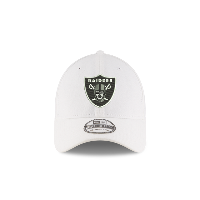 Las Vegas Raiders NFL New Era Men White 39Thirty Team Classic Stretch Fit Hat product image 3, provided for visual reference