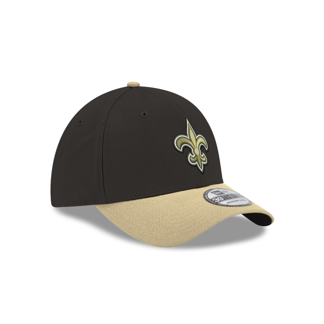 New Orleans Saints NFL New Era Men Black/Gold 39Thirty Team Classic Stretch Fit Hat product image 4, provided for visual