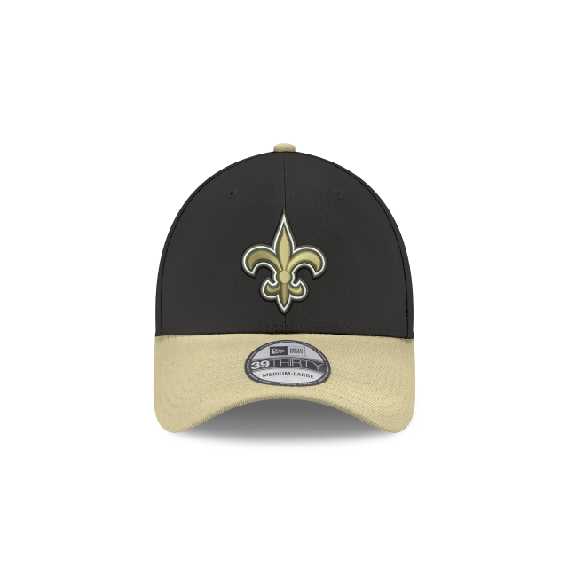 New Orleans Saints NFL New Era Men Black/Gold 39Thirty Team Classic Stretch Fit Hat product image 3, provided for visual