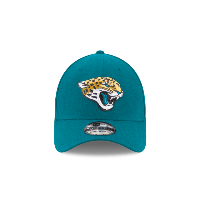 Jacksonville Jaguars NFL New Era Men Teal 39Thirty Team Classic Stretch Fit Hat product image 3, provided for visual