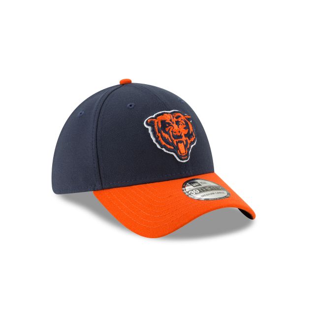 Chicago Bears NFL New Era Men Navy/Orange 39Thirty Team Classic Stretch Fit Hat product image 5, provided for visual