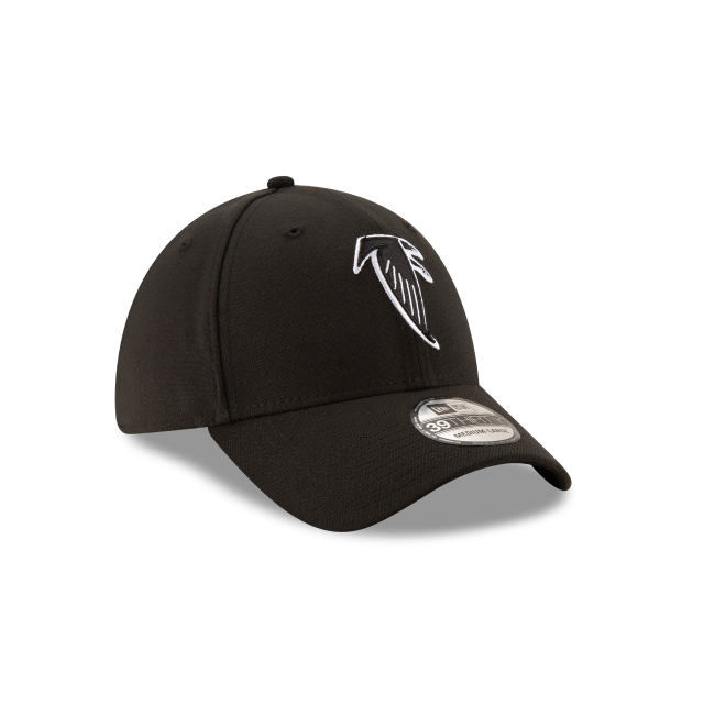 Atlanta Falcons NFL New Era Men Black/White 39Thirty Team Classic Stretch Fit Hat product image 4, provided for visual