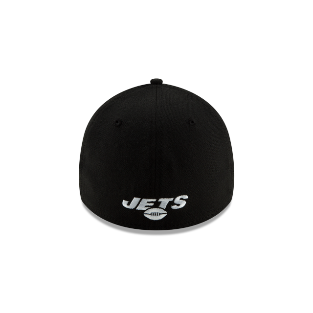 New York Jets NFL New Era Men Black 39Thirty Team Classic Stretch Fit Hat product image 2, provided for visual reference and