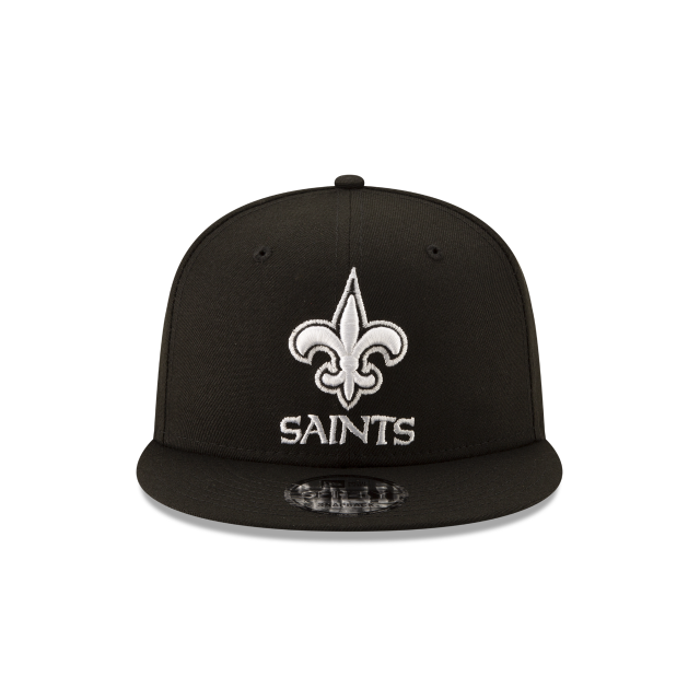 New Orleans Saints NFL New Era Men Black White 9Fifty Basic Snapback product image 5, provided for visual reference and