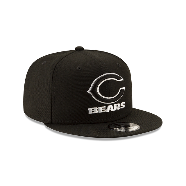 Chicago Bears NFL New Era Men Black White 9Fifty Basic Snapback product image 5, provided for visual reference and product