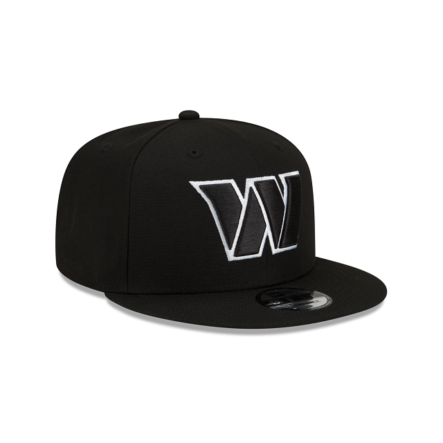 Washington Commander NFL New Era Men Black White 9Fifty Basic Snapback product image 6, provided for visual reference and