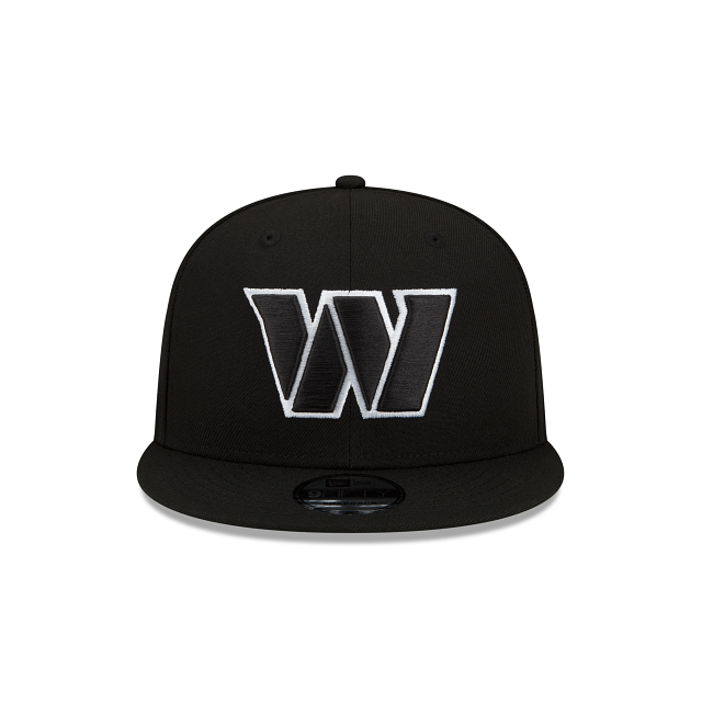Washington Commander NFL New Era Men Black White 9Fifty Basic Snapback product image 5, provided for visual reference and