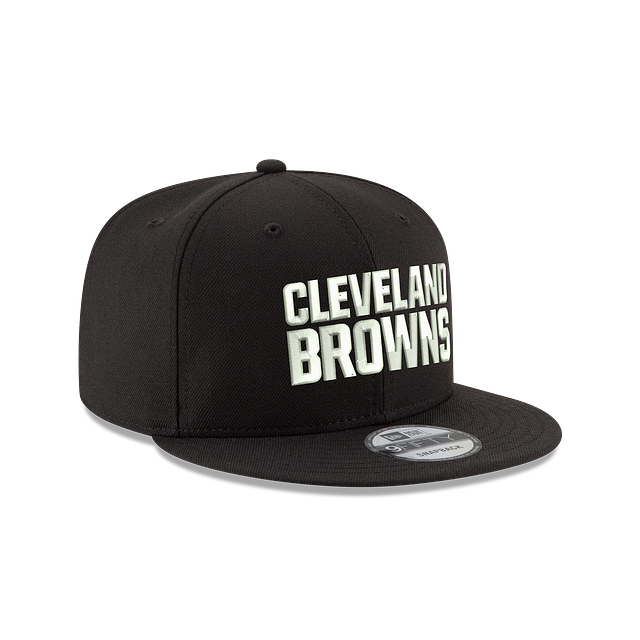 Cleveland Browns NFL New Era Men Black White 9Fifty Basic Snapback product image 4, provided for visual reference and