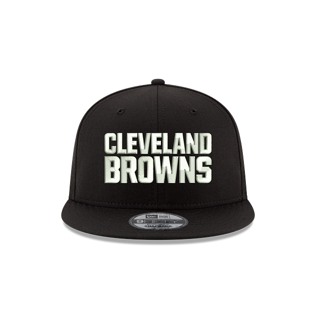 Cleveland Browns NFL New Era Men Black White 9Fifty Basic Snapback product image 3, provided for visual reference and