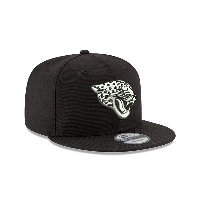 Jacksonville Jaguars NFL New Era Men Black White 9Fifty Basic Snapback product image 4, provided for visual reference and
