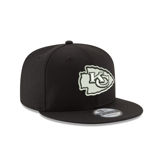 Kansas City Chiefs NFL New Era Men Black White 9Fifty Basic Snapback product image 4, provided for visual reference and