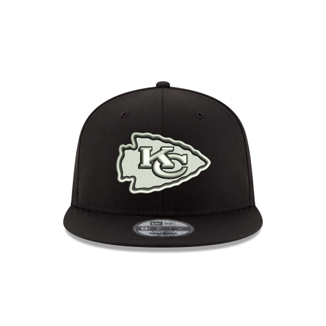 Kansas City Chiefs NFL New Era Men Black White 9Fifty Basic Snapback product image 3, provided for visual reference and
