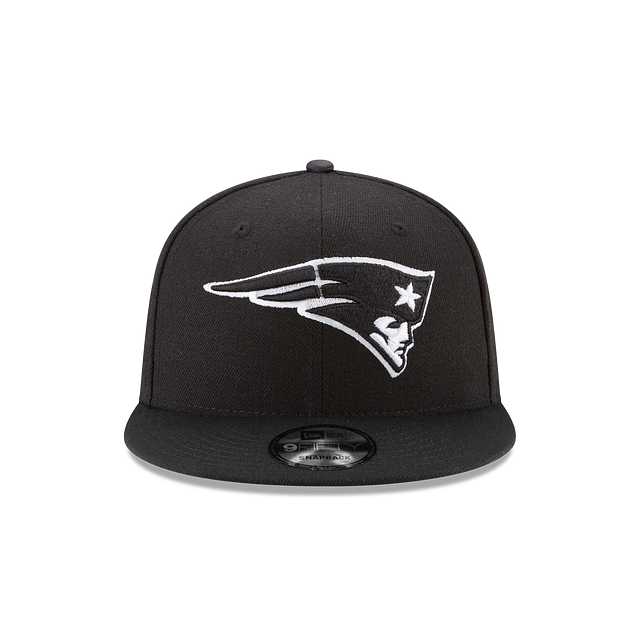 New England Patriots NFL New Era Men Black White 9Fifty Basic Snapback product image 3, provided for visual reference and