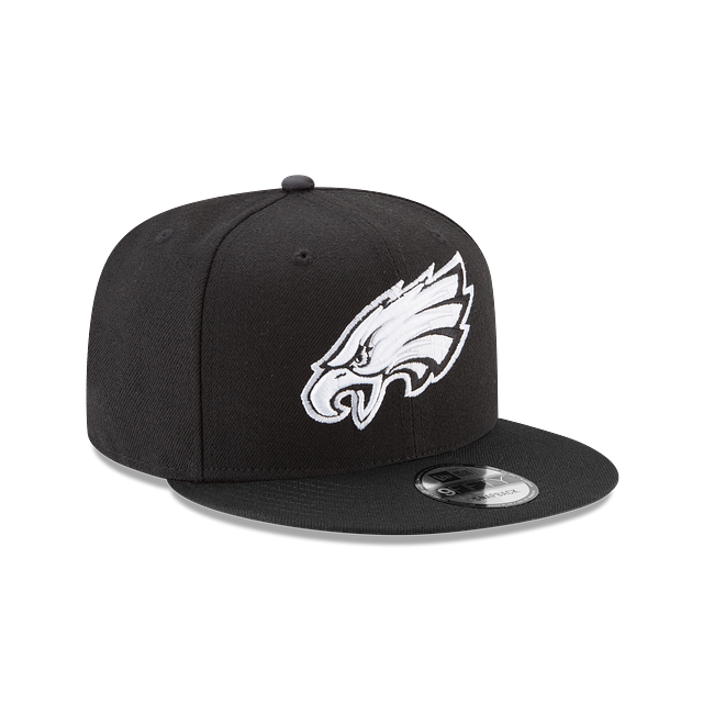 Philadelphia Eagles NFL New Era Men Black White 9Fifty Basic Snapback product image 4, provided for visual reference and