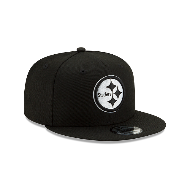 Pittsburgh Steelers NFL New Era Men Black White 9Fifty Basic Snapback product image 2, provided for visual reference and