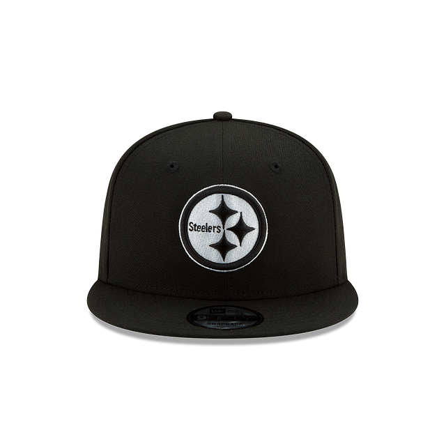 Pittsburgh Steelers NFL New Era Men Black White 9Fifty Basic Snapback product image 4, provided for visual reference and